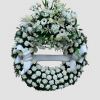 Corona de flores funerarias