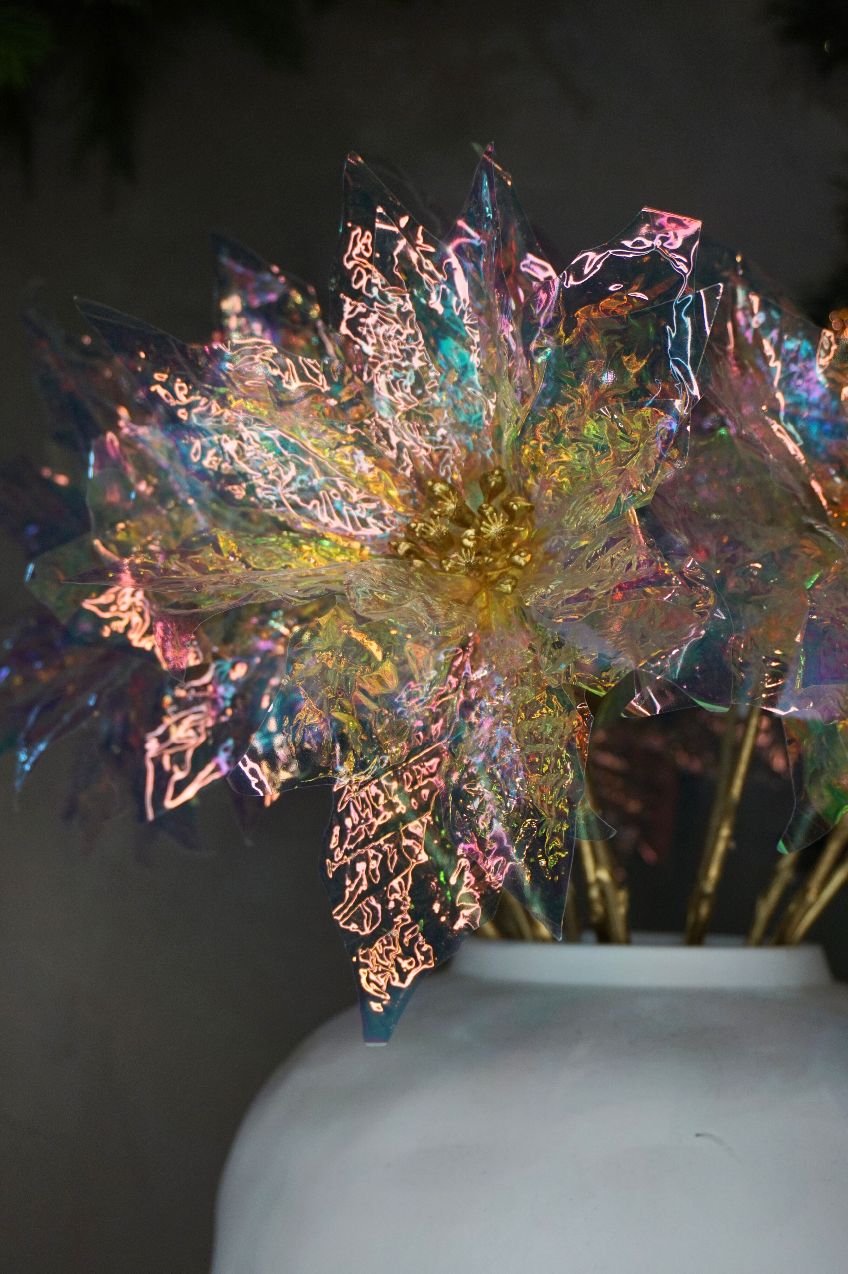 Decoración - Flor de Pascua iridiscente - Imagen 4