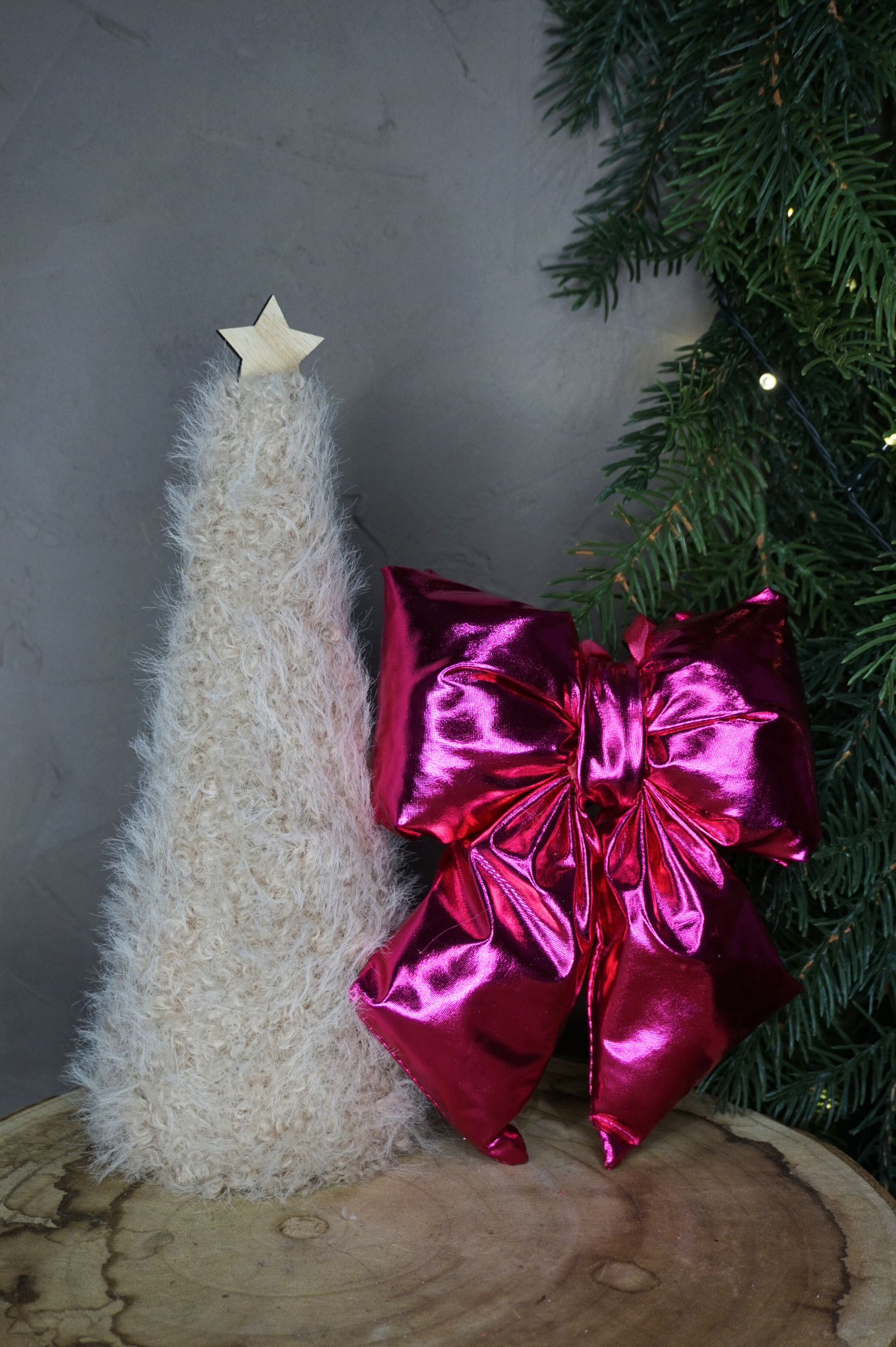 Lazo rosa efecto brillo