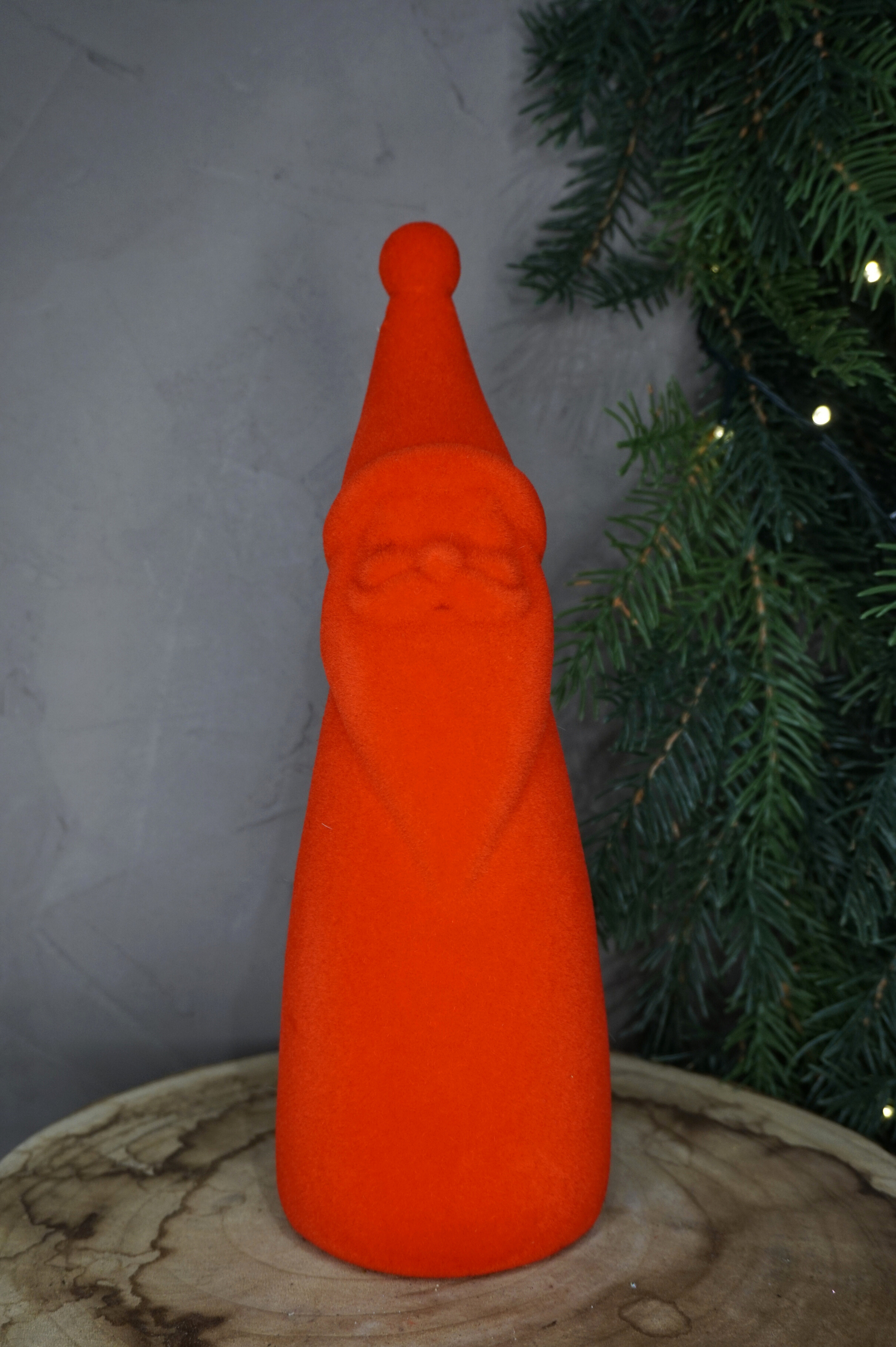 Decoración – Papa Nöel terciopelo rojo grande