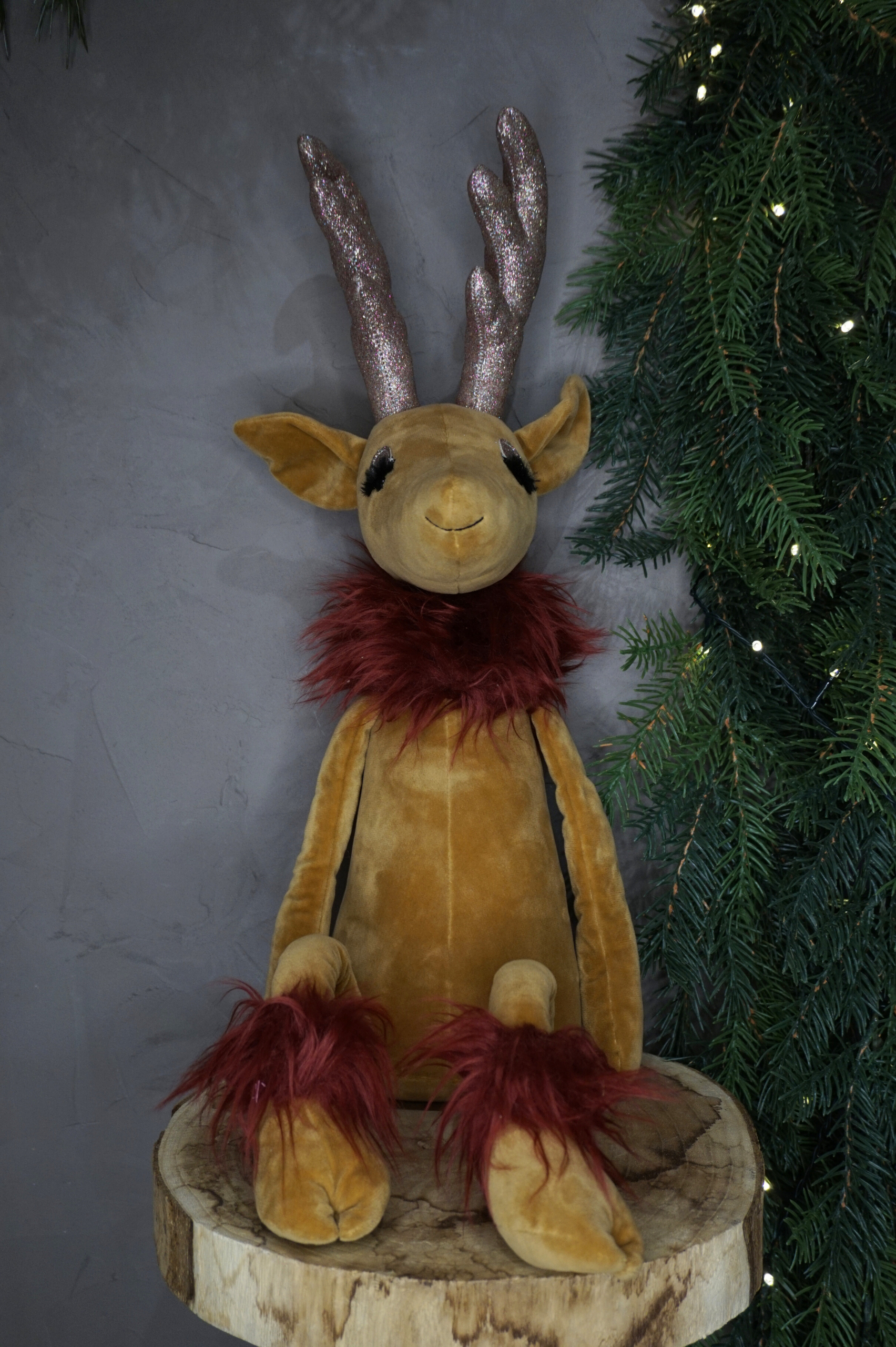 Pechuche - Reno cuernos brillantina grande