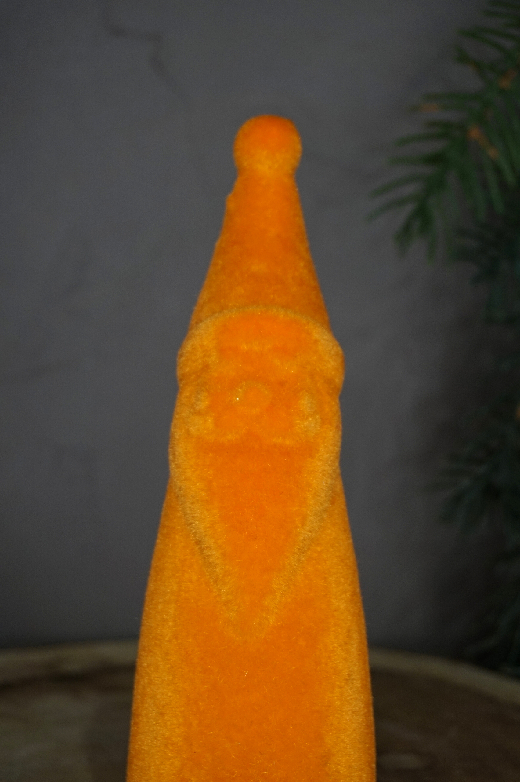 Decoración – Papa Nöel terciopelo naranja pequeño - Imagen 2
