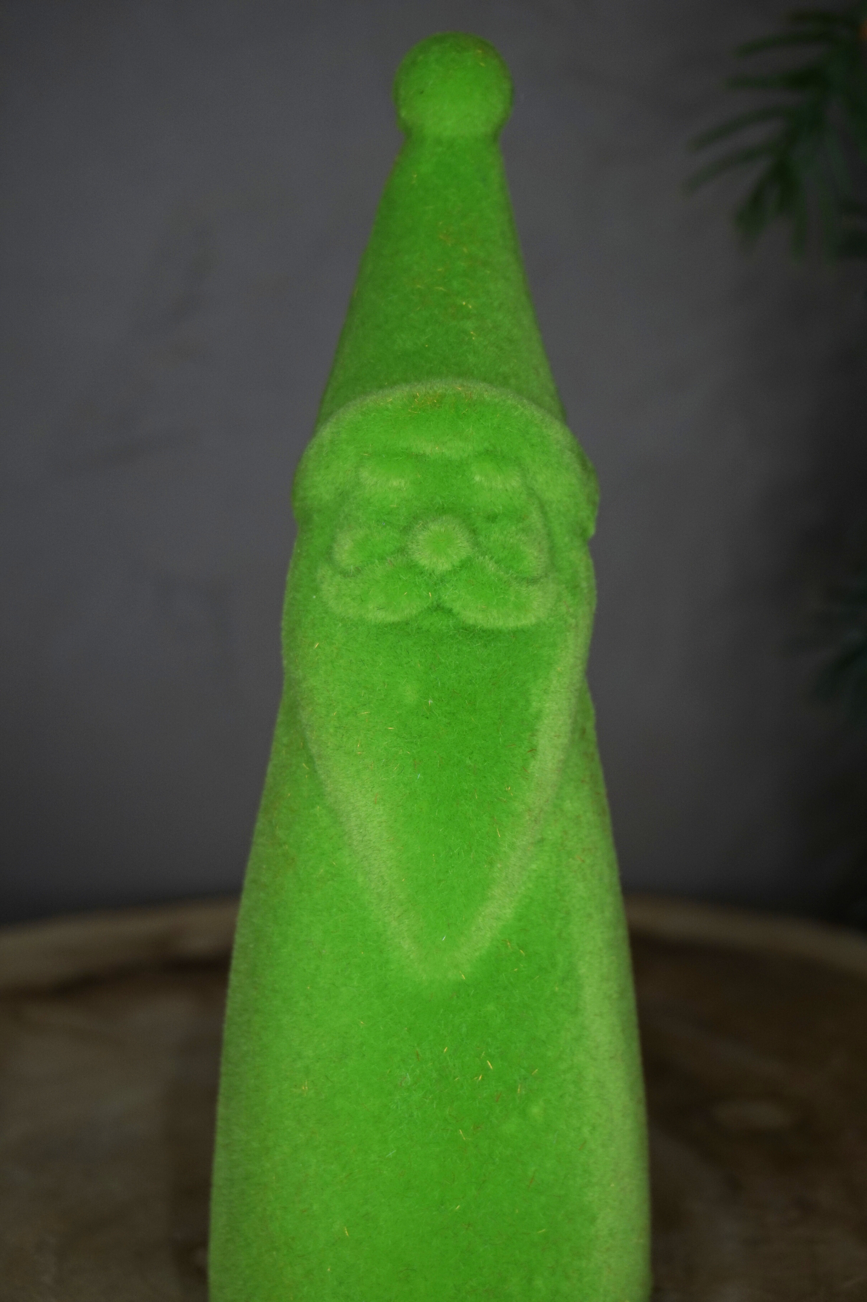 Decoración – Papa Nöel terciopelo verde grande - Imagen 2