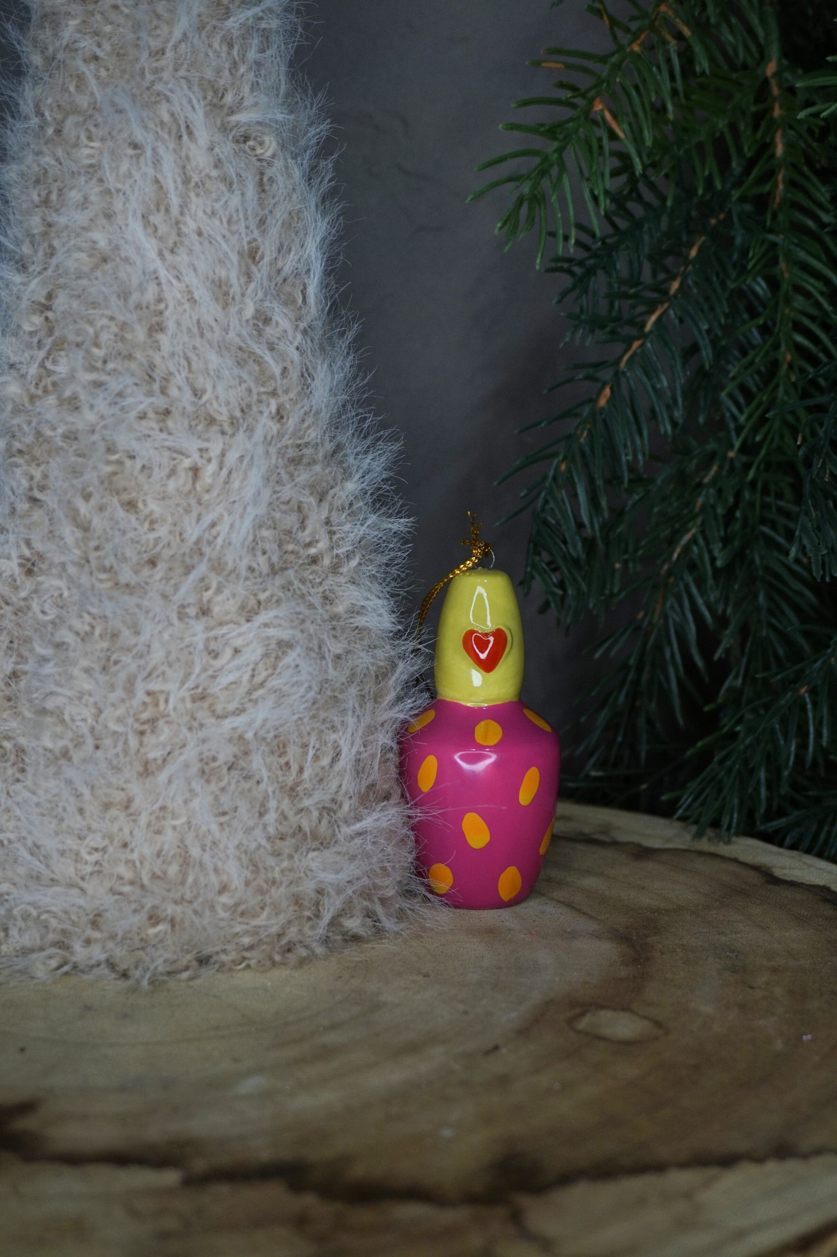 Alternative view of Adorno árbol -  Pintauñas rosa