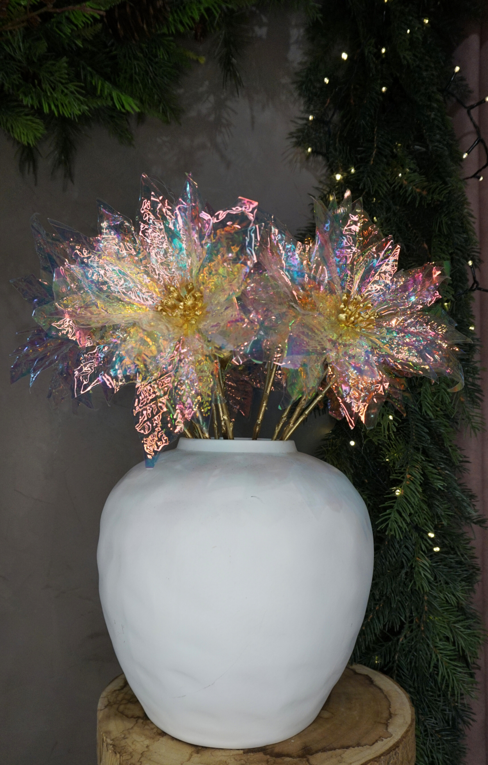 Decoración - Flor de Pascua iridiscente - Imagen 3