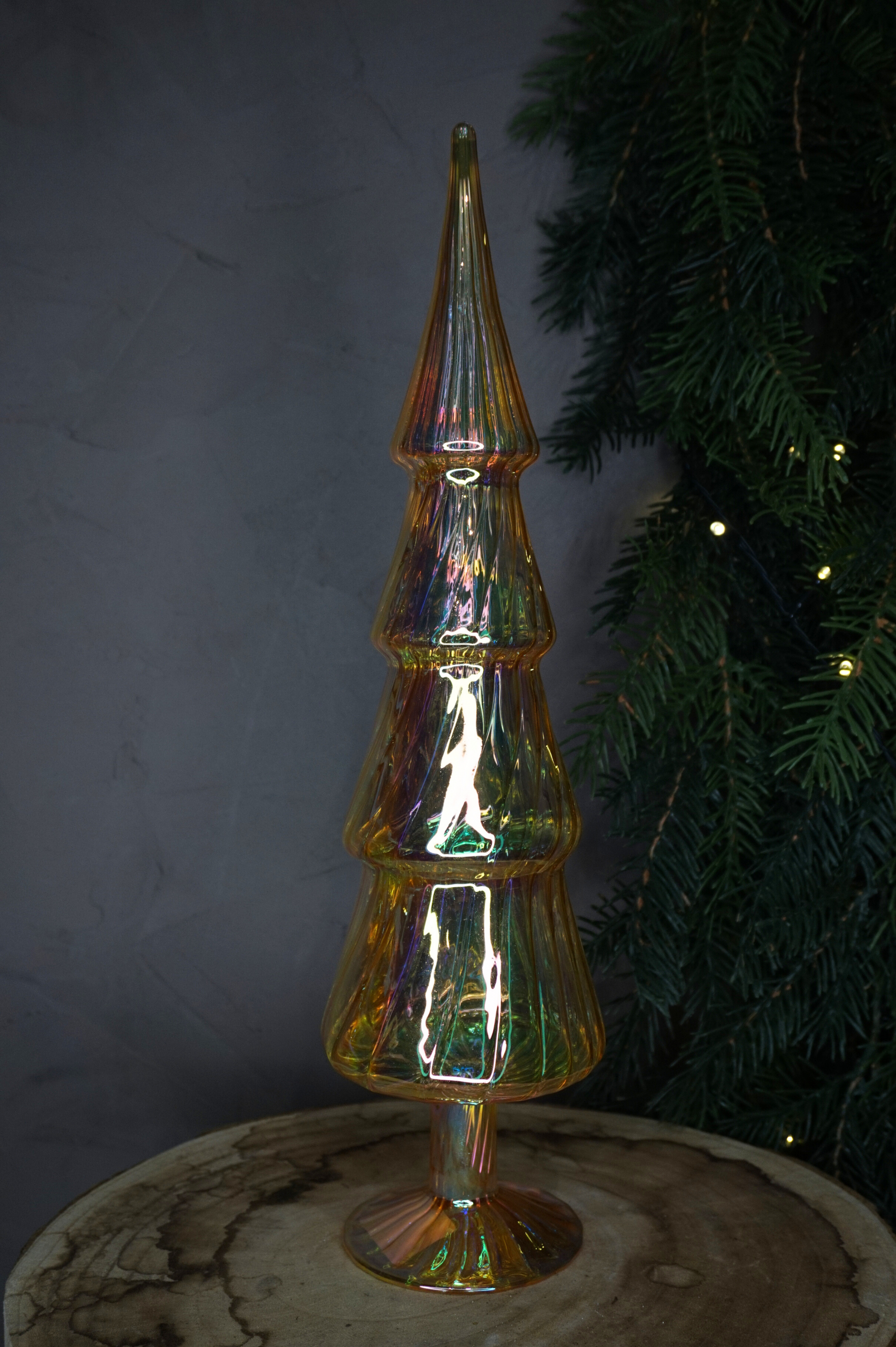 Decoración - Pino iridiscente amarillo