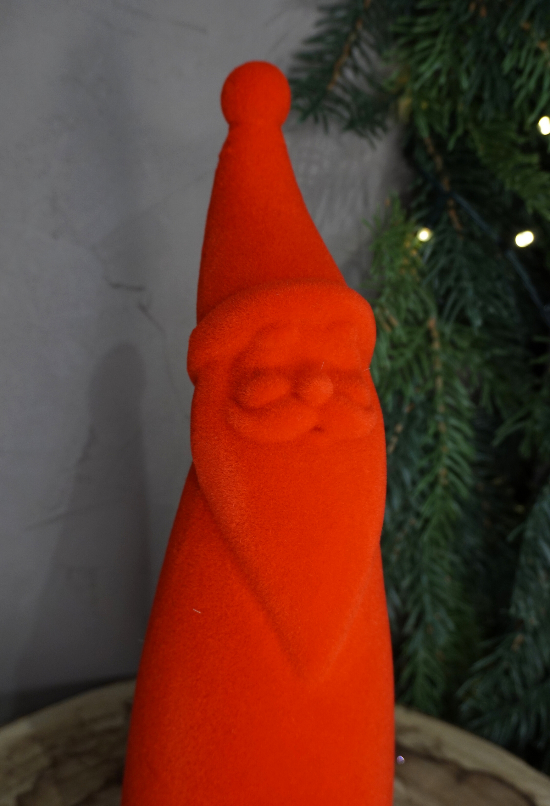 Decoración – Papa Nöel terciopelo rojo grande - Imagen 2