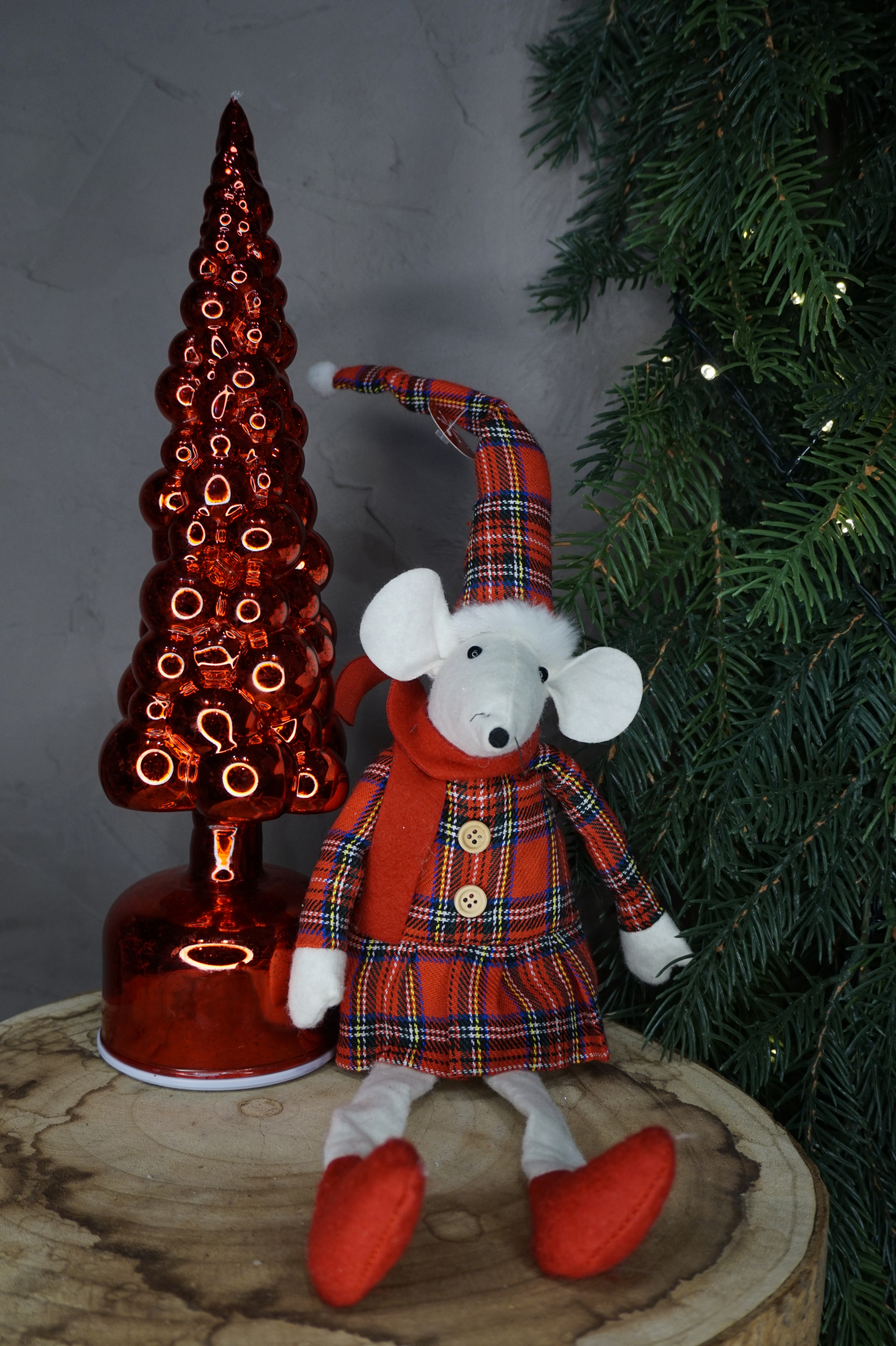 Peluche - Ratita vestido navideño