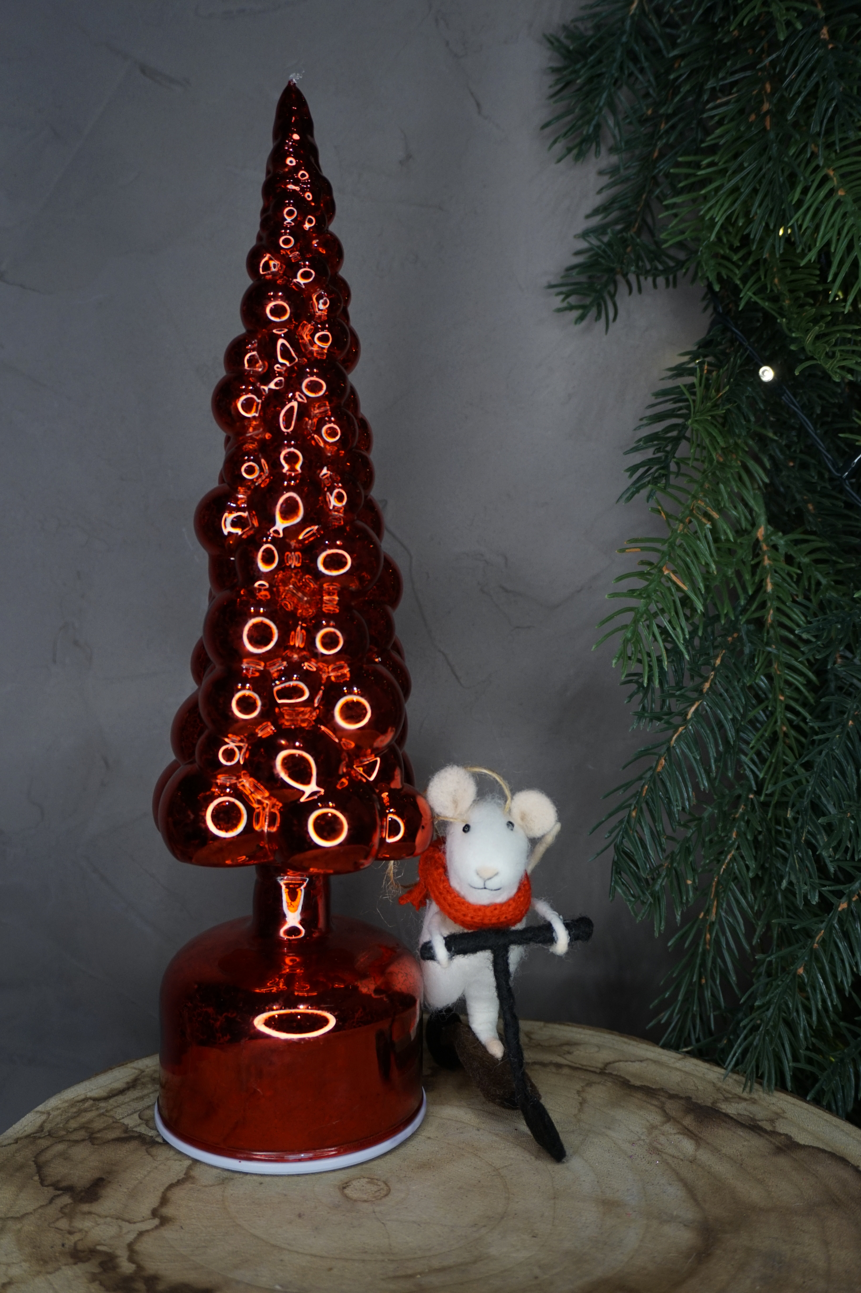 Adorno árbol - Ratón sobre patinete