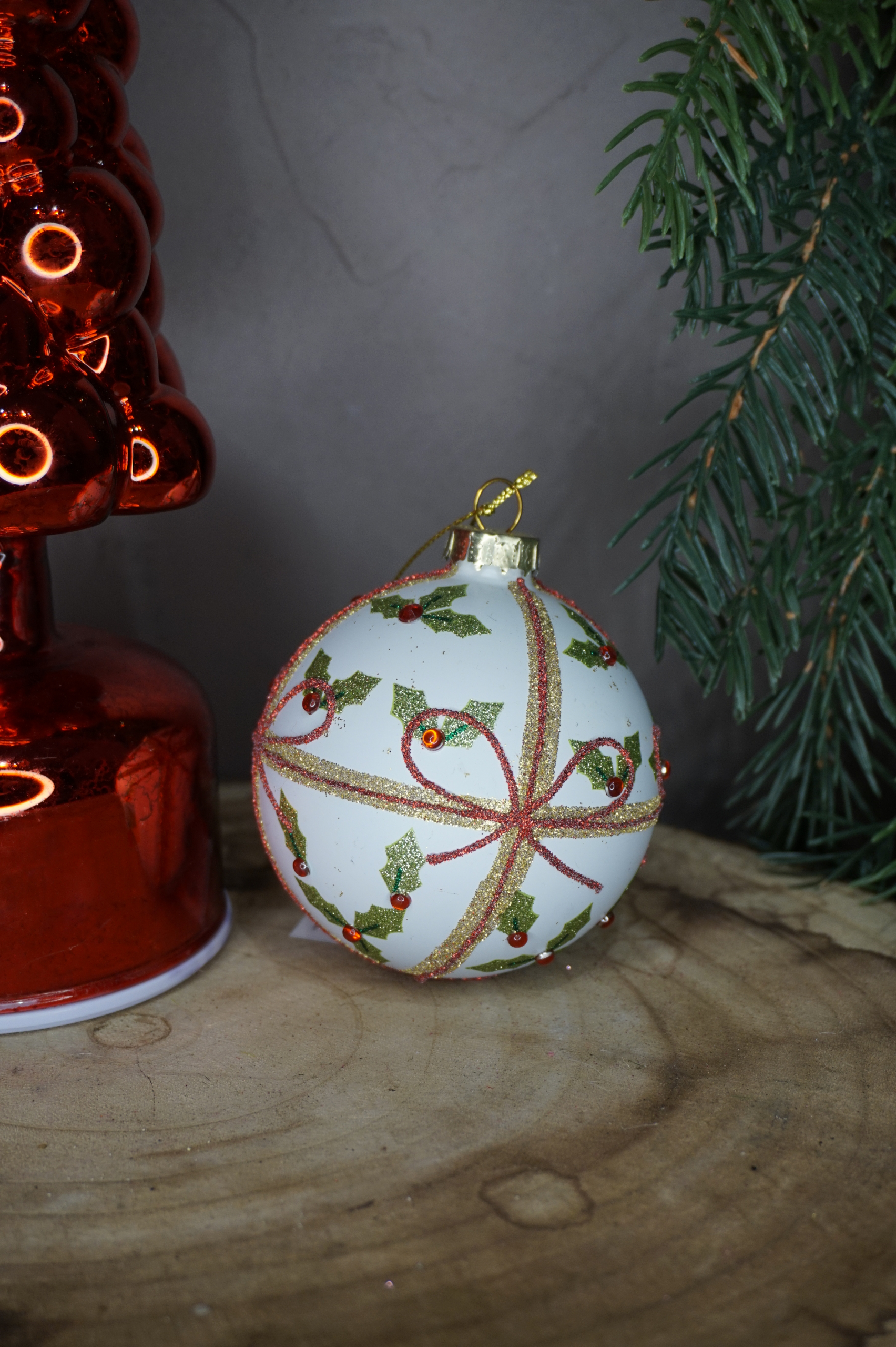 Adorno árbol - Bola de Navidad estampado de regalo - Imagen 2