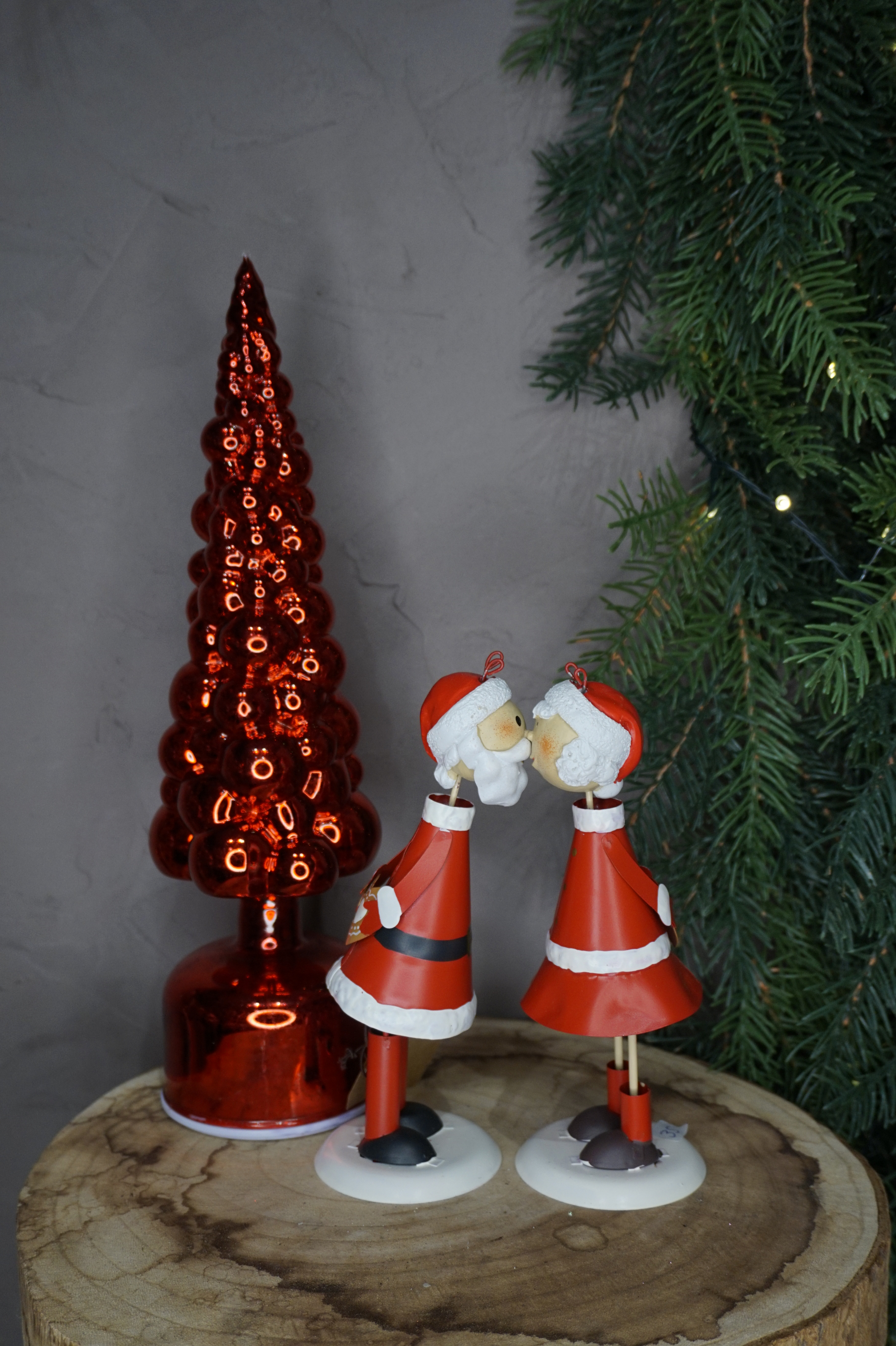 Decoración navideña - Mamá Nöel y Papá Nöel beso imantado