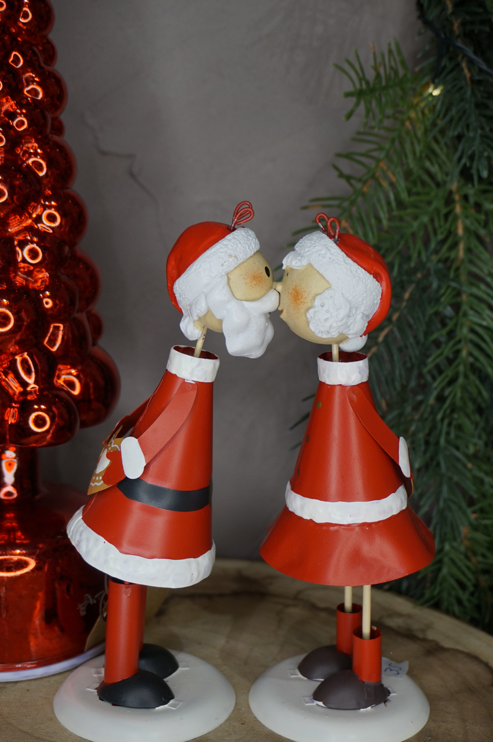 Decoración navideña - Mamá Nöel y Papá Nöel beso imantado - Imagen 2