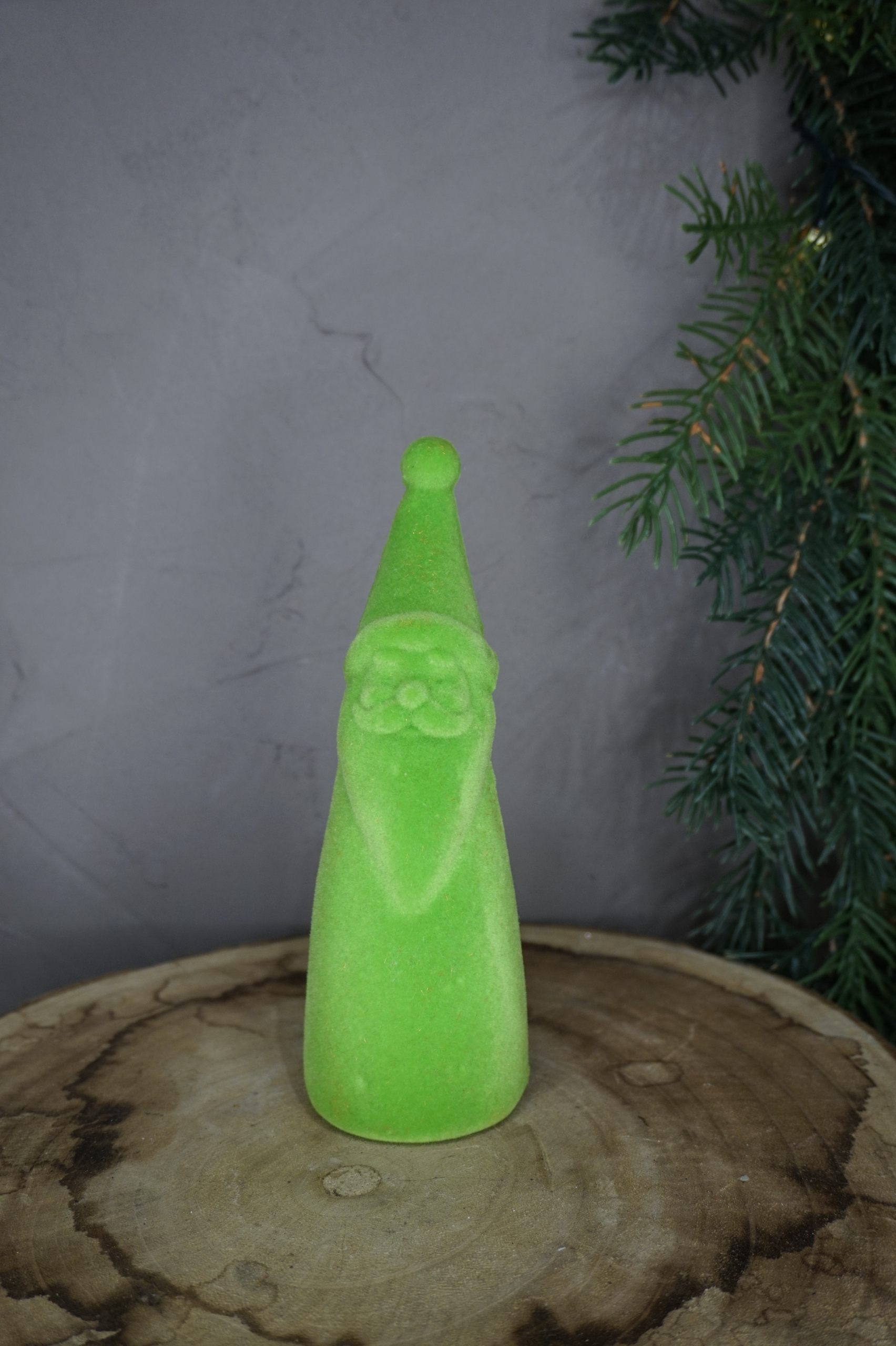 Decoración – Papa Nöel terciopelo verde pequeño