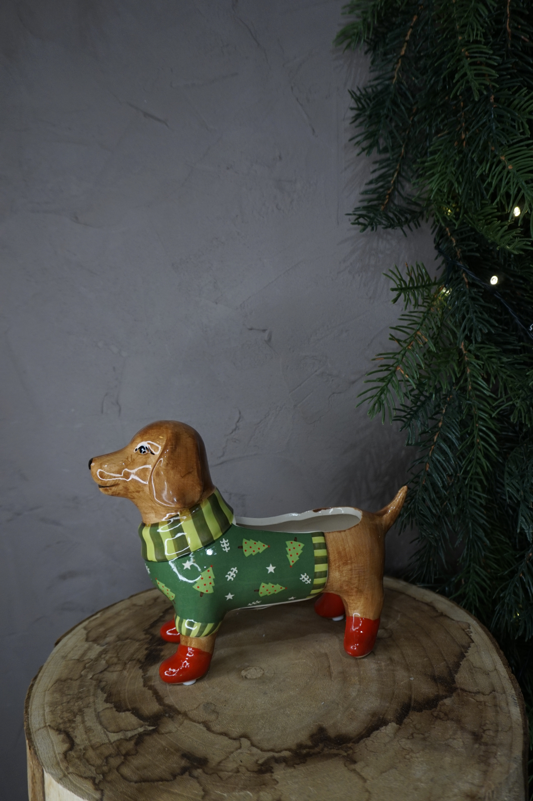 Complementos - Perro macetero navideño - Imagen 3