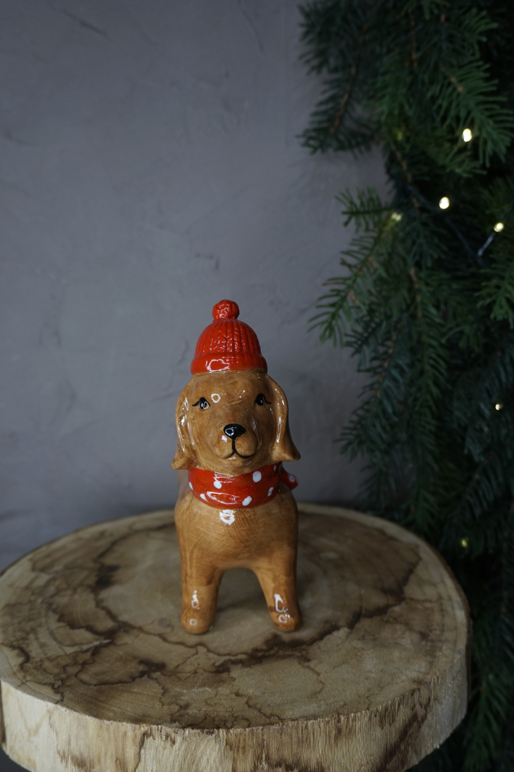 Accesorios - Perro macetero navideño