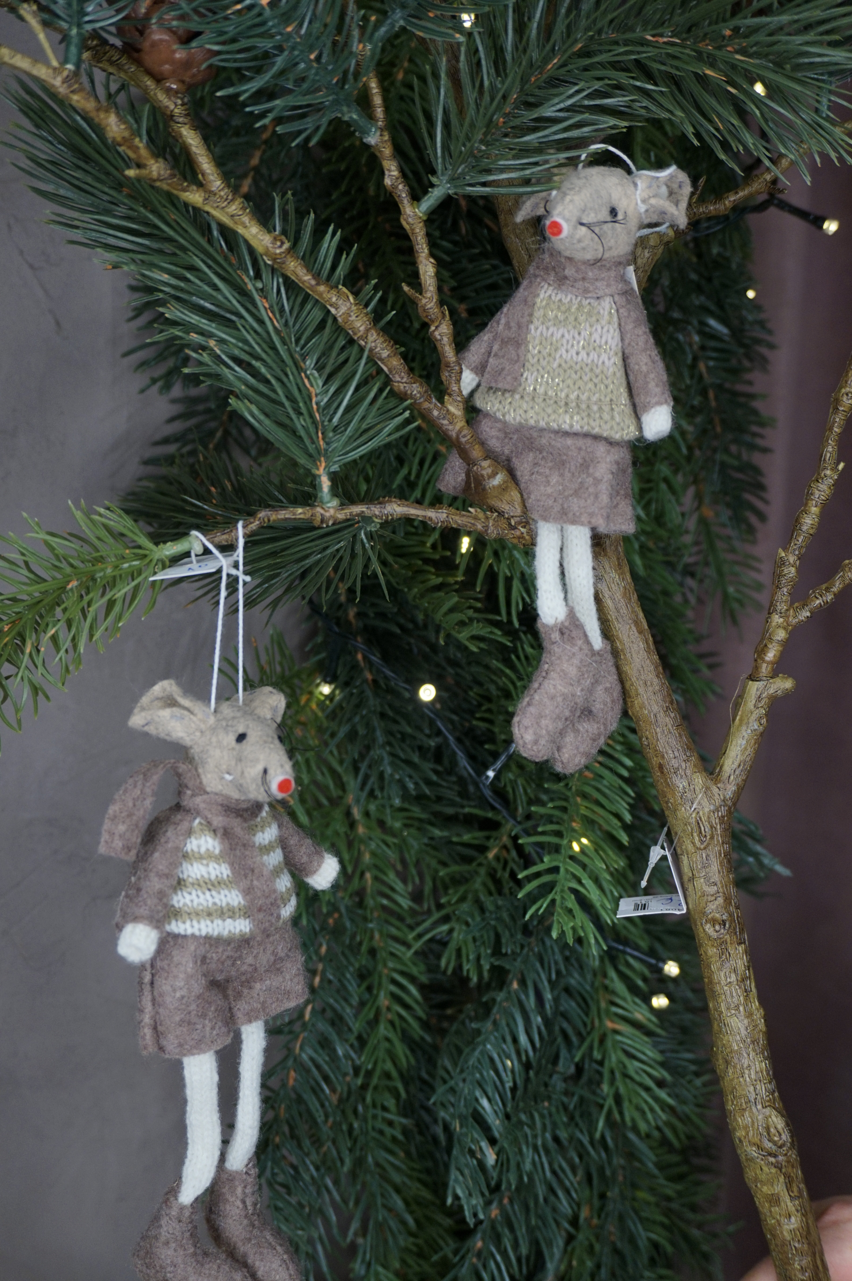 Adorno árbol - Ratoncito en pareja chica - Imagen 3