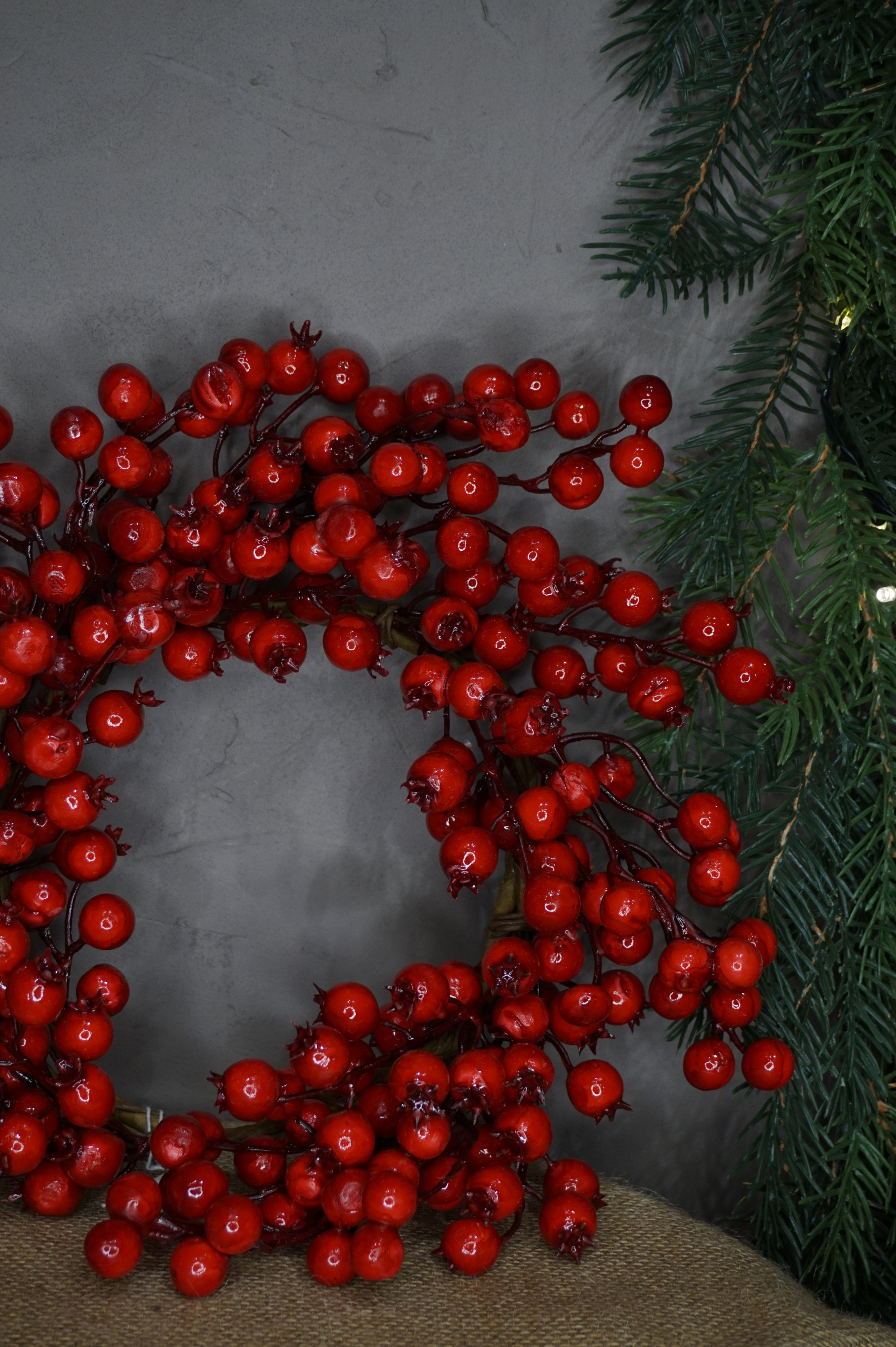 Decoración - Corona navideñas de bayas rojas - Imagen 2
