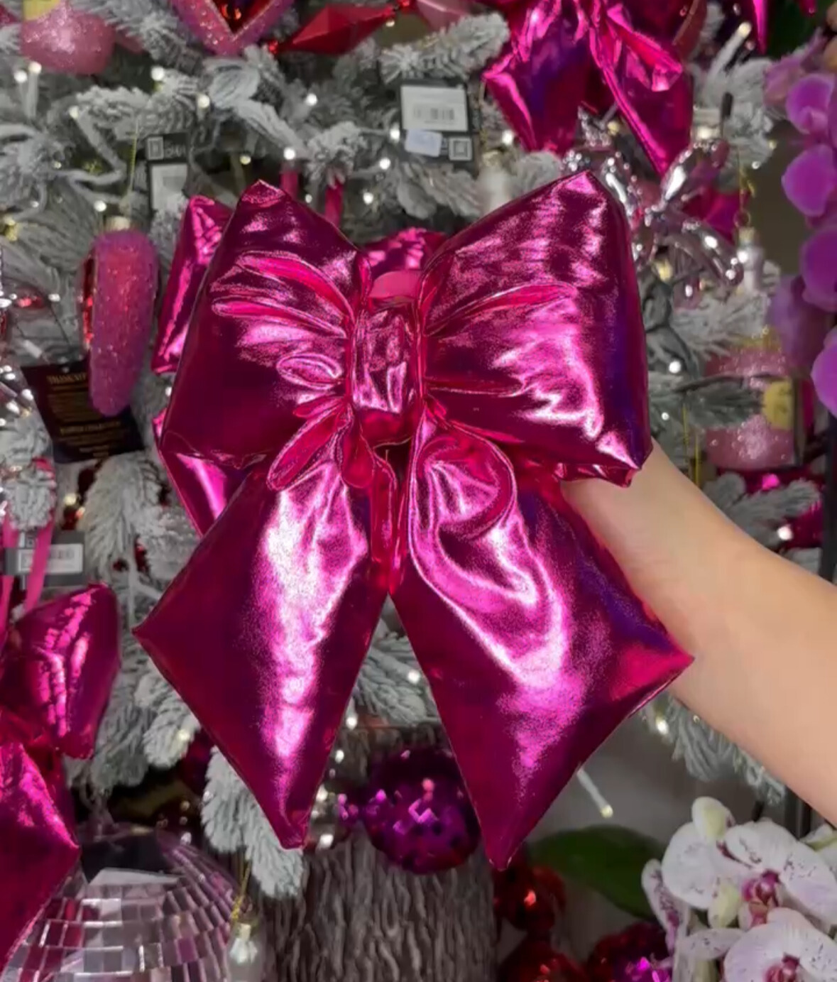 Lazo rosa efecto brillo