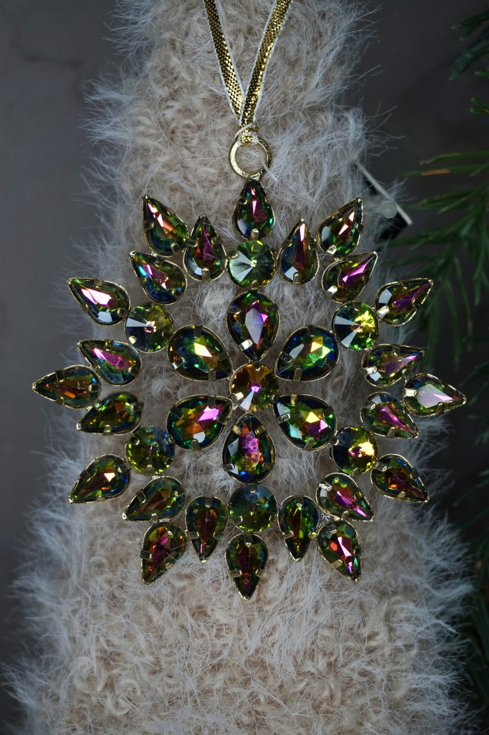 Alternative view of Adorno árbol - Copo de nieve navideño