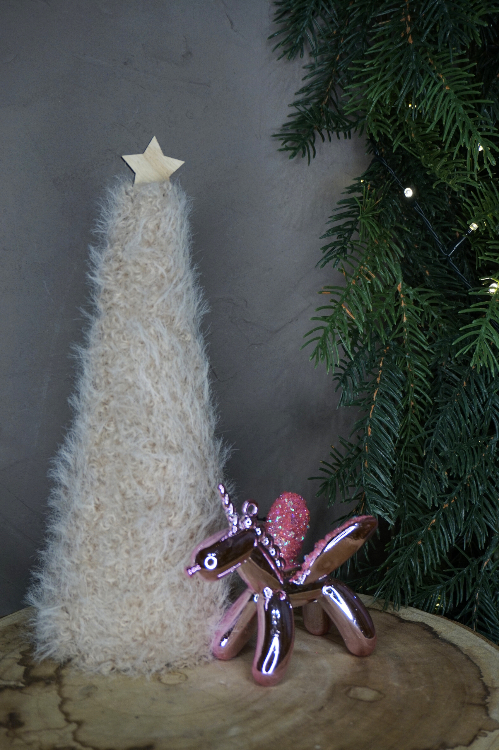 Adorno árbol - Unicornio rosa de cristal