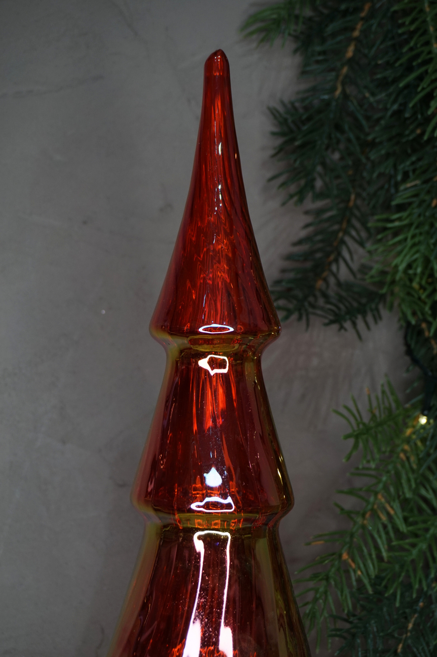 Decoración - Pino cristal iridiscente rojo - Imagen 2