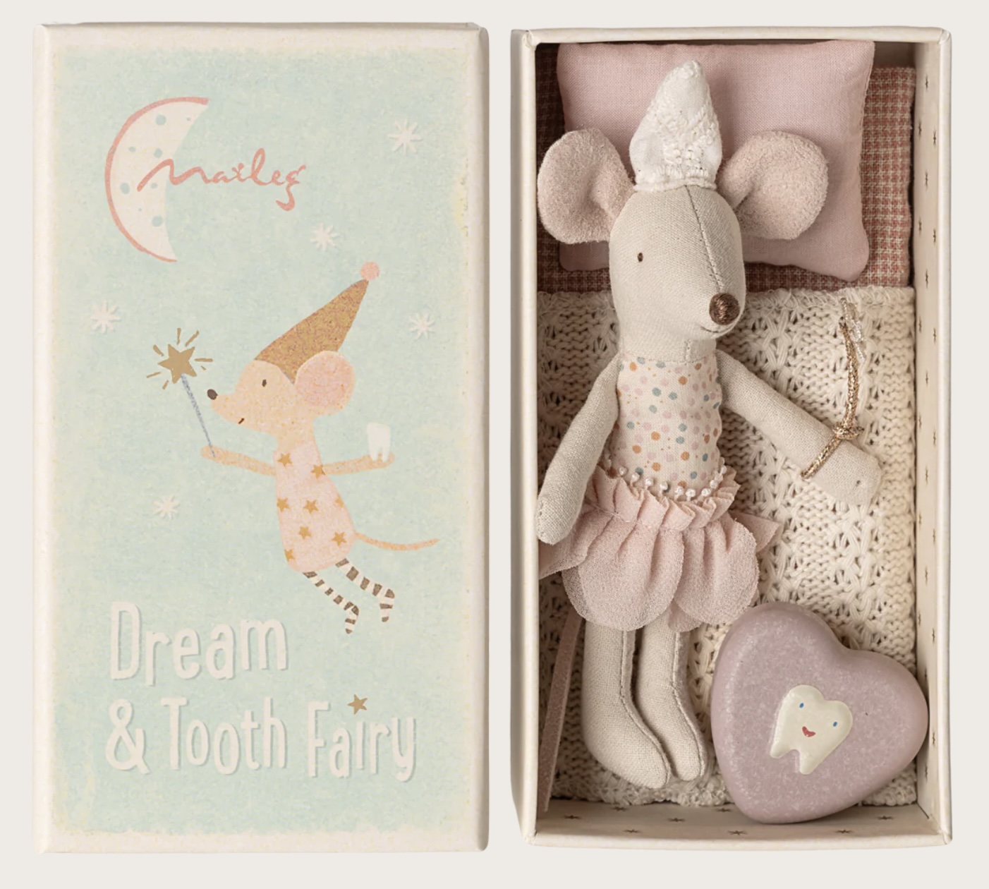 Hada ratoncito Pérez, hermana pequeña en caja de cerillas